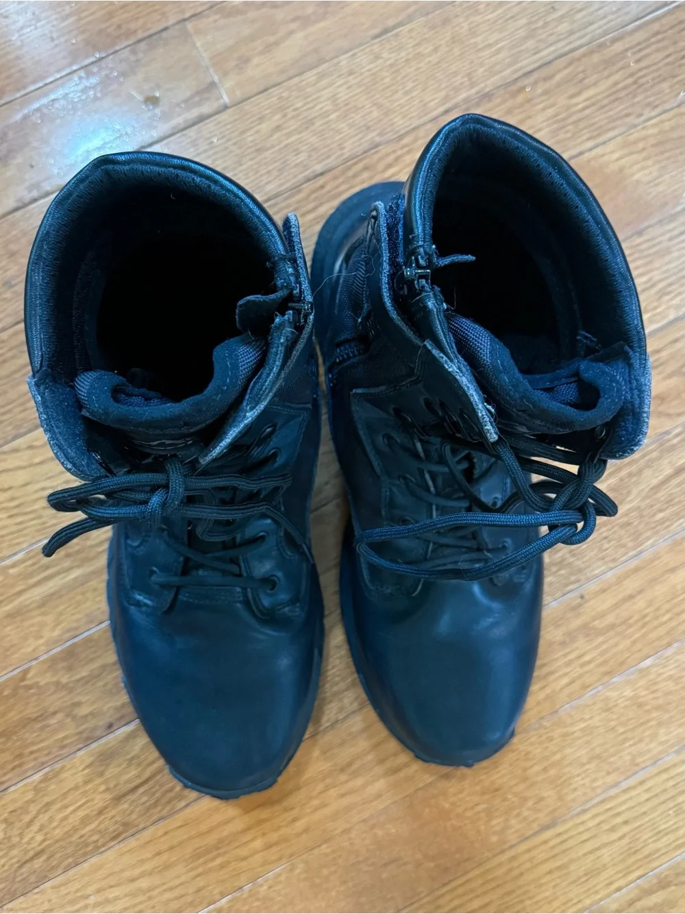 NORTIV 8 Men's 10 Breathable Tactical Military Work Boots Zipper Leather Combat